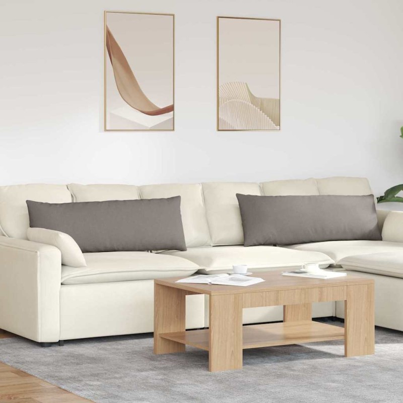 vidaXL Μαξιλάρι Καναπέ 2 τμχ. ύφασμα Taupe 120 x 40 cm