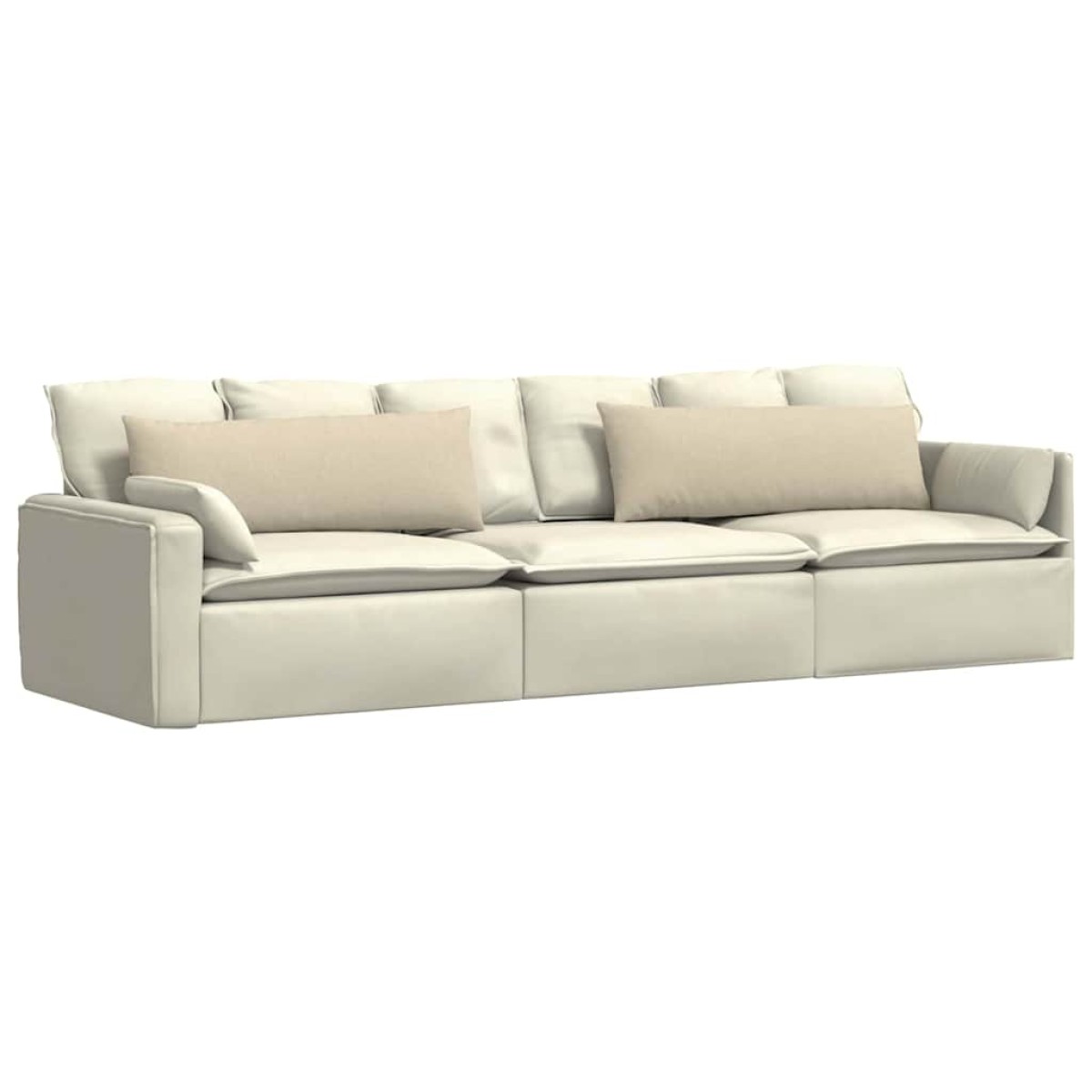 vidaXL Μαξιλάρι Καναπέ 2 τμχ. ύφασμα Κρεμ 120 x 40 cm