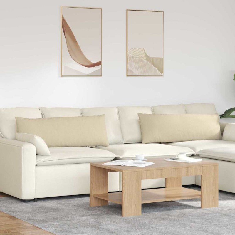 vidaXL Μαξιλάρι Καναπέ 2 τμχ. ύφασμα Κρεμ 120 x 40 cm