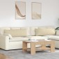 vidaXL Μαξιλάρι Καναπέ 2 τμχ. ύφασμα Κρεμ 120 x 40 cm
