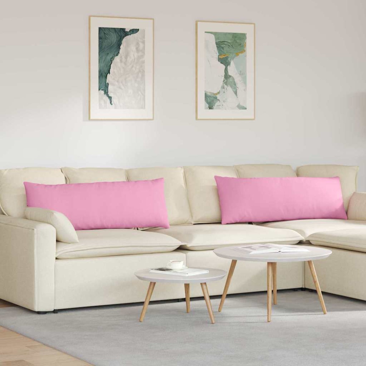 vidaXL Μαξιλάρι Καναπέ 2 τμχ. ύφασμα Ροζ 120 x 40 cm