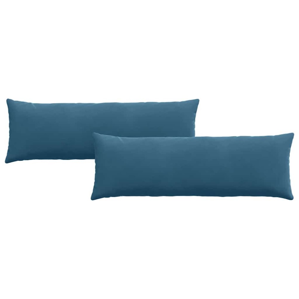 vidaXL Μαξιλάρι Καναπέ 2 pcs Μπλε 120 x 40 cm Υφασμάτινο Κορντουρά