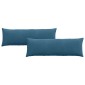 vidaXL Μαξιλάρι Καναπέ 2 pcs Μπλε 120 x 40 cm Υφασμάτινο Κορντουρά