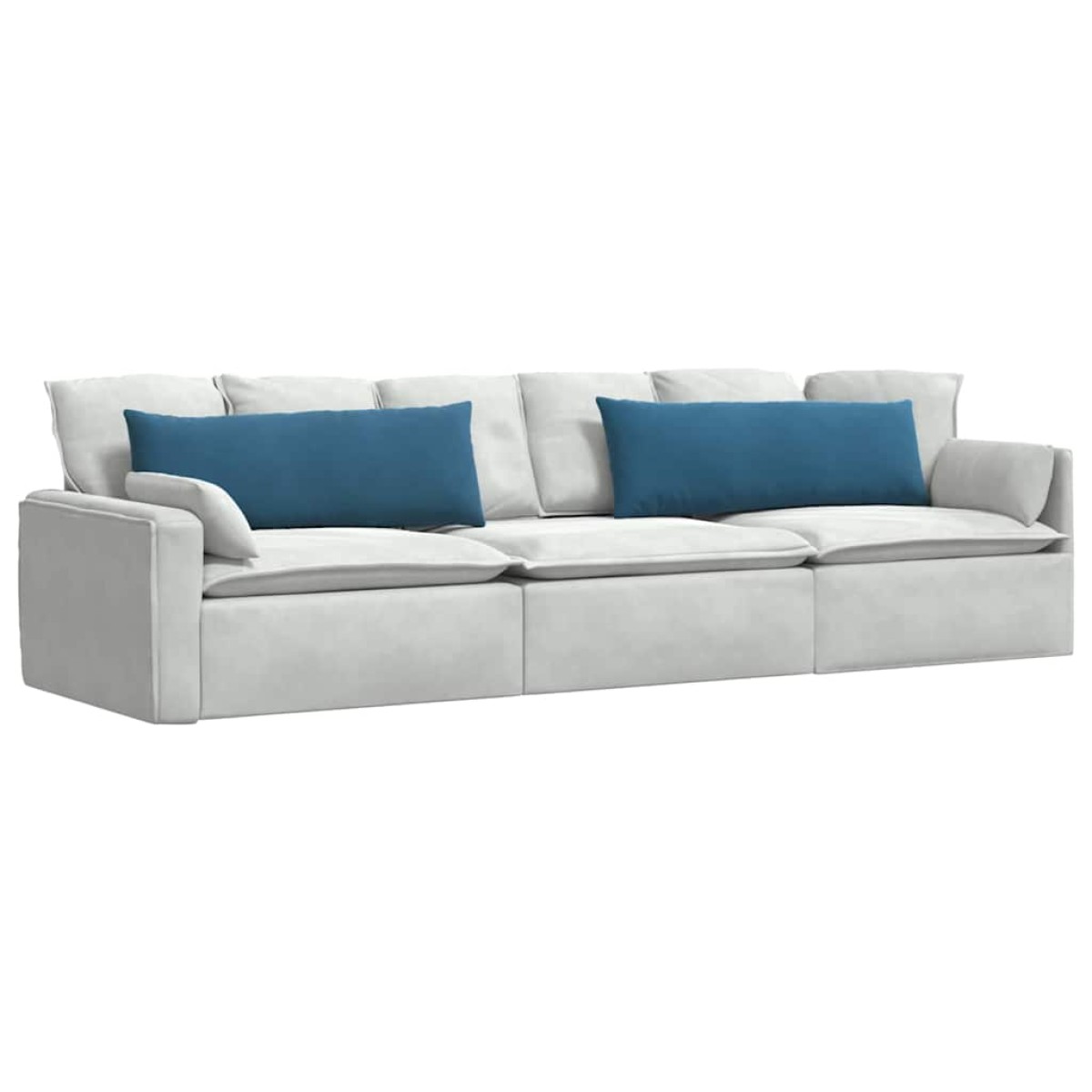 vidaXL Μαξιλάρι Καναπέ 2 pcs Μπλε 120 x 40 cm Υφασμάτινο Κορντουρά