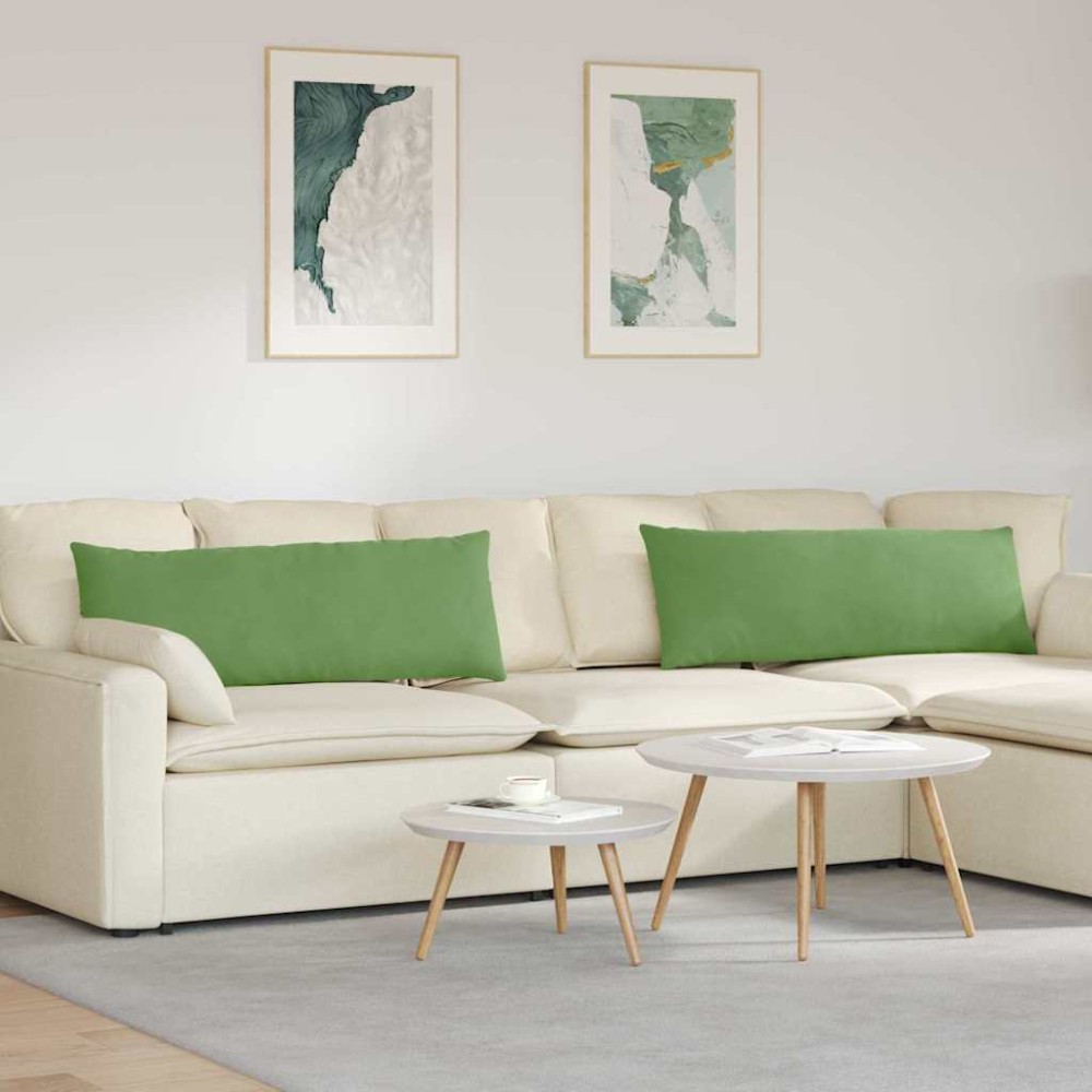 vidaXL Μαξιλάρι Καναπέ 2 pcs Ανοιχτό πράσινο 120 x 40 cm
