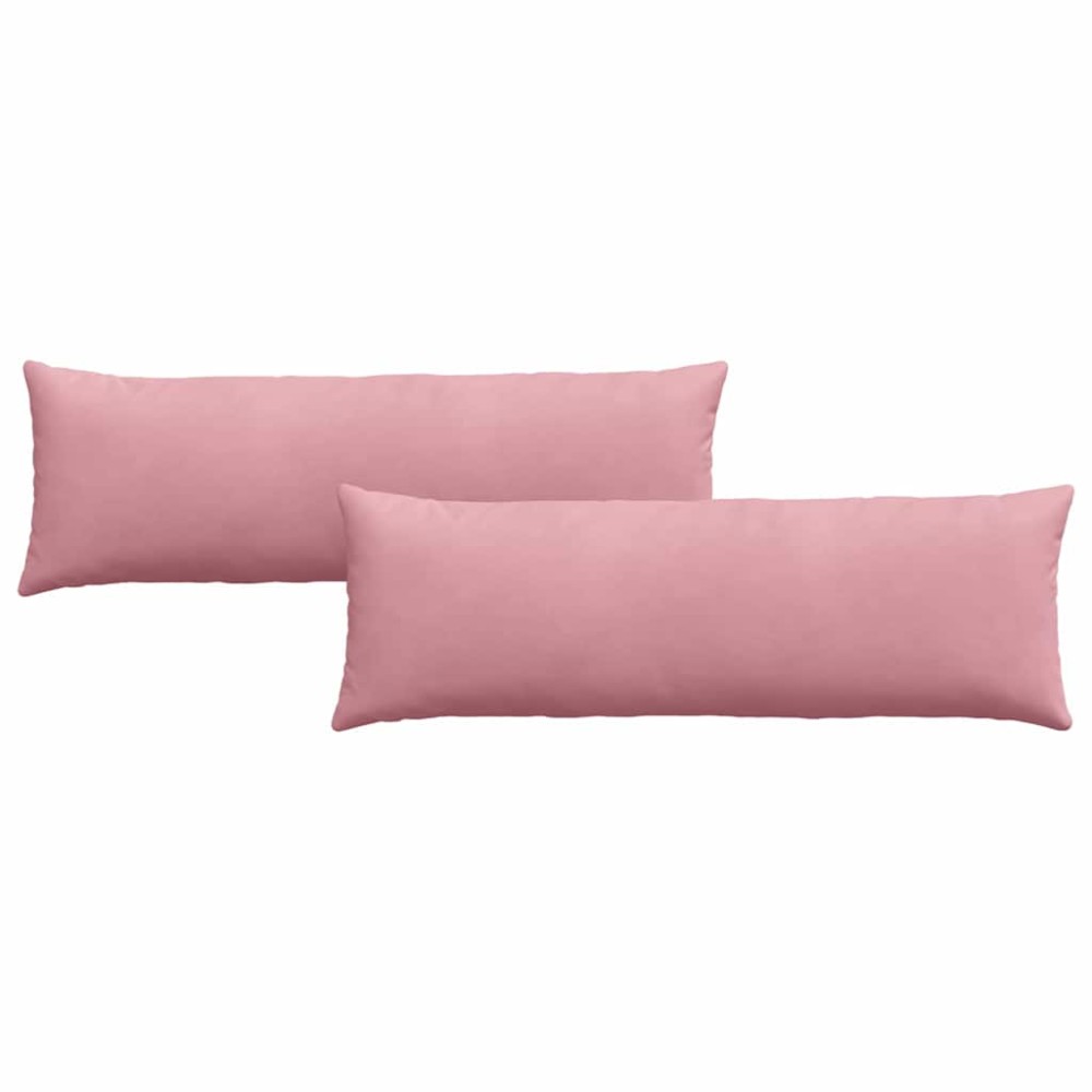 vidaXL Μαξιλάρι Καναπέ 2 pcs Ροζ 120 x 40 cm Υφασμάτινο Κορντουρά