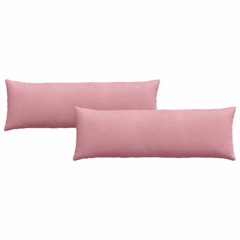 vidaXL Μαξιλάρι Καναπέ 2 pcs Ροζ 120 x 40 cm Υφασμάτινο Κορντουρά