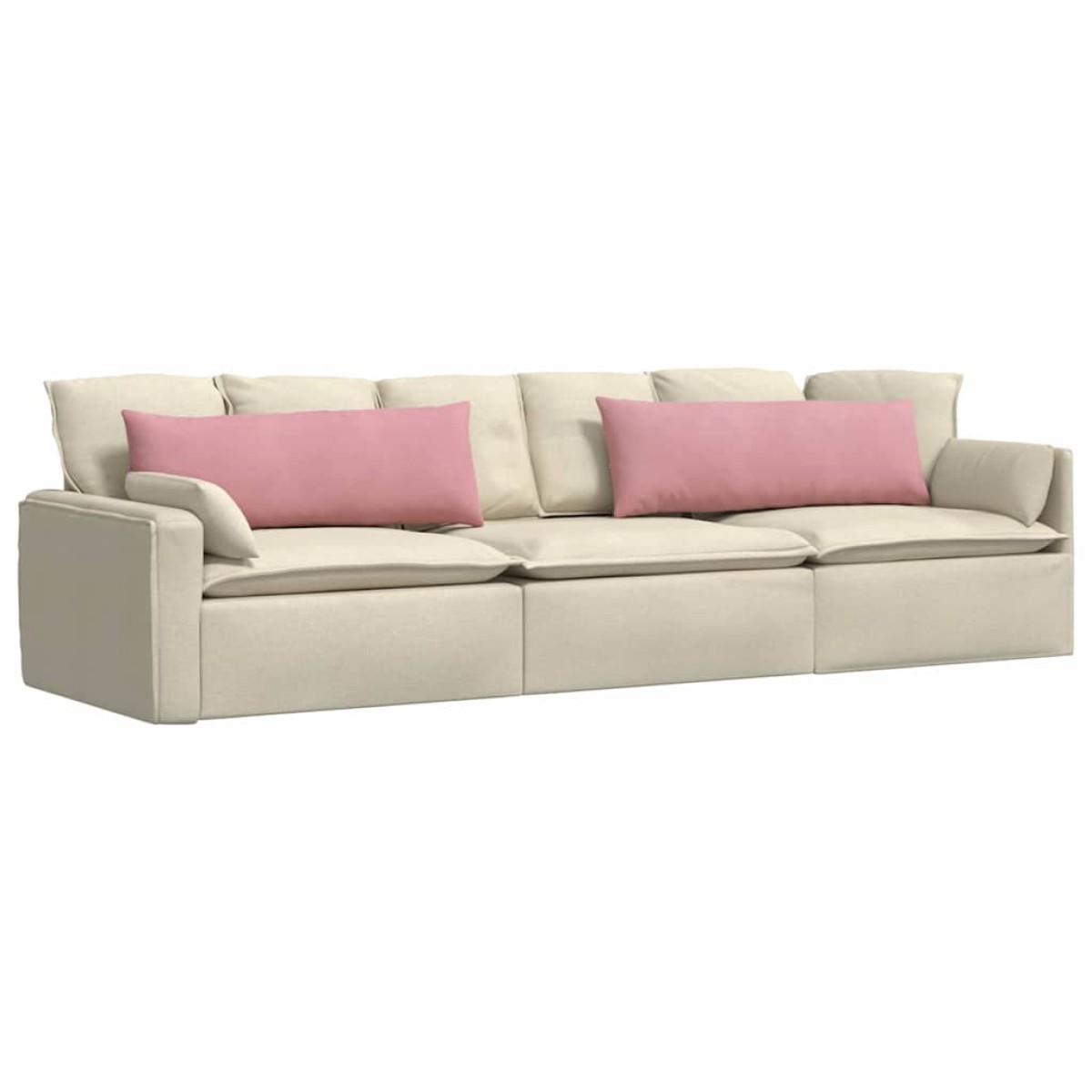 vidaXL Μαξιλάρι Καναπέ 2 pcs Ροζ 120 x 40 cm Υφασμάτινο Κορντουρά