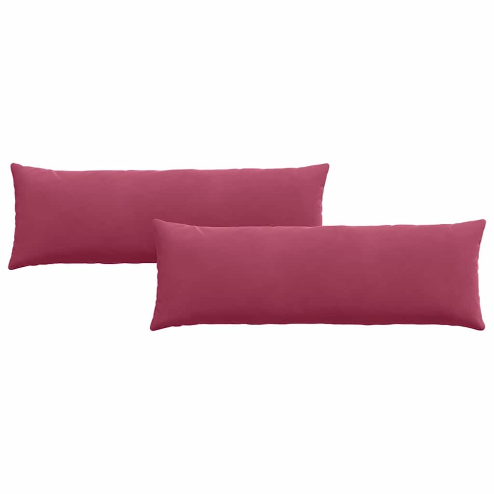 vidaXL Μαξιλάρι Καναπέ 2 pcs Κόκκινο 120 x 40 cm Υφασμάτινο Κορντουρά