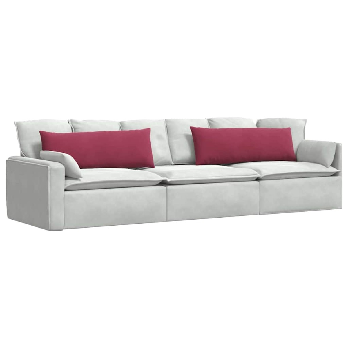 vidaXL Μαξιλάρι Καναπέ 2 pcs Κόκκινο 120 x 40 cm Υφασμάτινο Κορντουρά