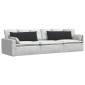 vidaXL Μαξιλάρι Καναπέ 2 pcs Μαύρο 120 x 40 cm Υφασμάτινο Κορντουρά