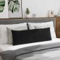 vidaXL Μαξιλάρι Καναπέ 2 pcs Μαύρο 120 x 40 cm Υφασμάτινο Κορντουρά