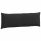 vidaXL Μαξιλάρι Καναπέ 2 pcs Μαύρο 120 x 40 cm Υφασμάτινο Κορντουρά