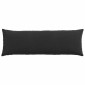 vidaXL Μαξιλάρι Καναπέ 2 pcs Μαύρο 120 x 40 cm Υφασμάτινο Κορντουρά