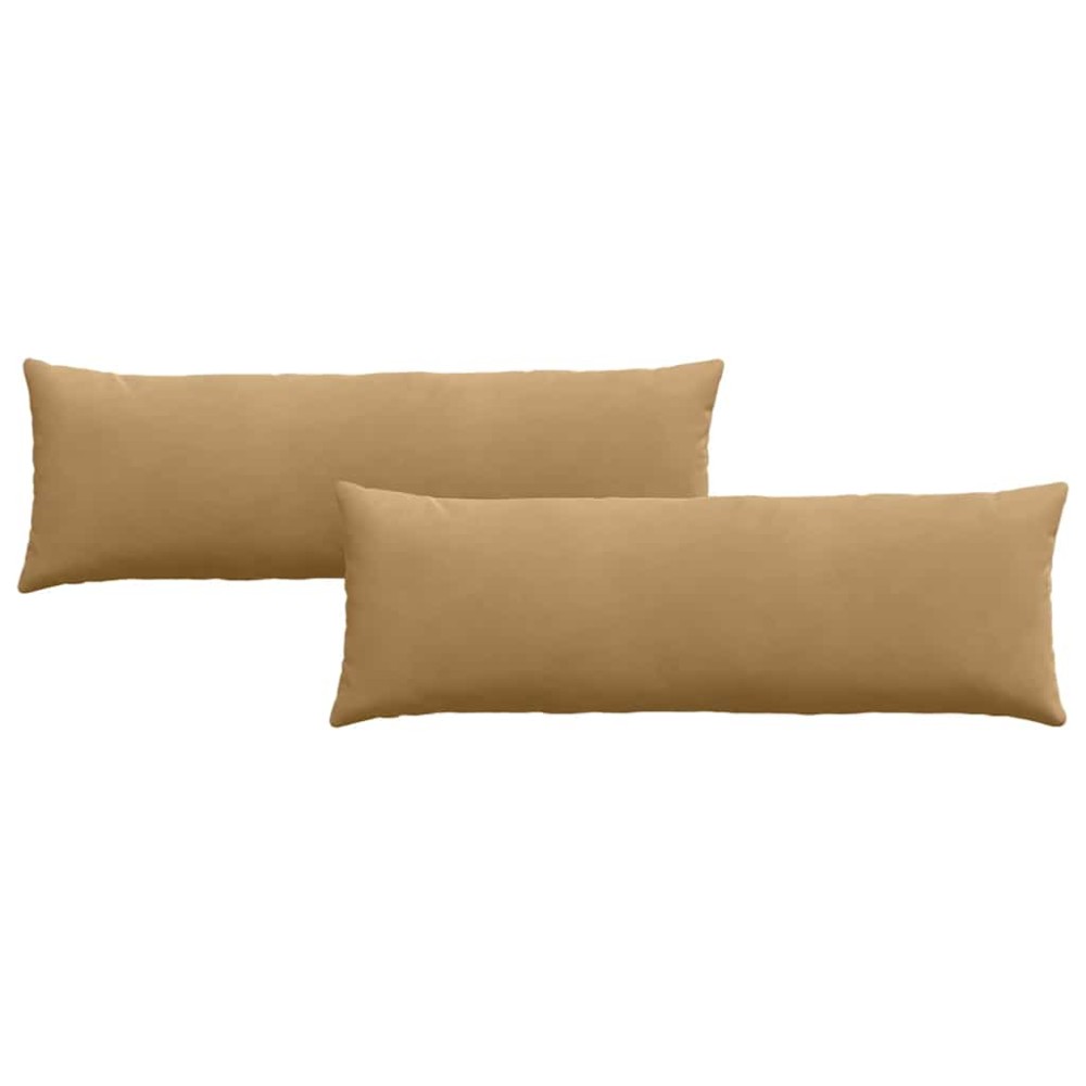 vidaXL Μαξιλάρι Καναπέ 2 pcs Καφέ 120 x 40 cm Υφασμάτινο Κορντουρά