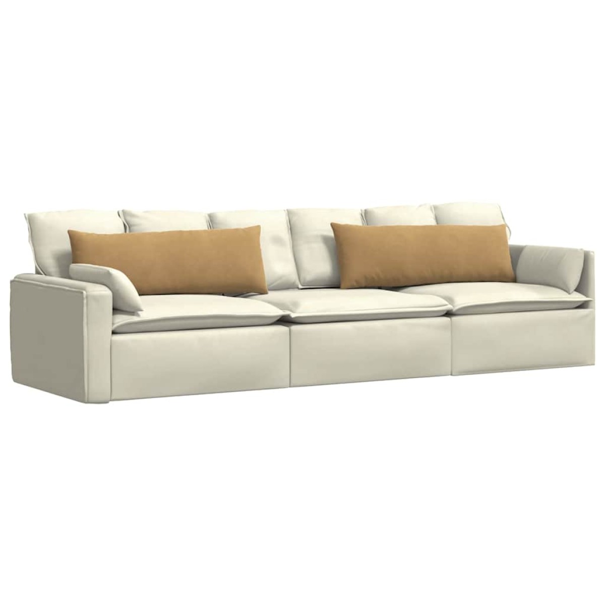 vidaXL Μαξιλάρι Καναπέ 2 pcs Καφέ 120 x 40 cm Υφασμάτινο Κορντουρά
