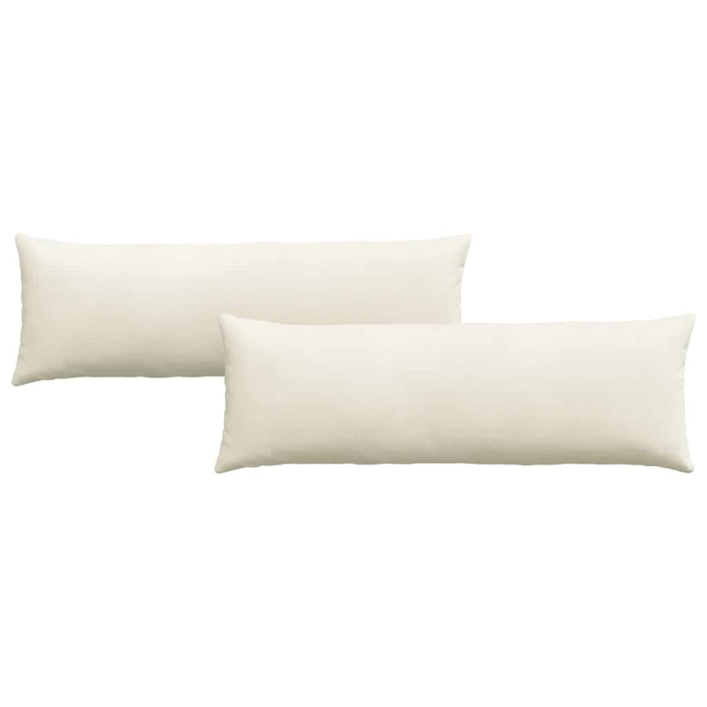 vidaXL Μαξιλάρι Καναπέ 2 pcs Κρεμ 120 x 40 cm Υφασμάτινο Κορντουρά