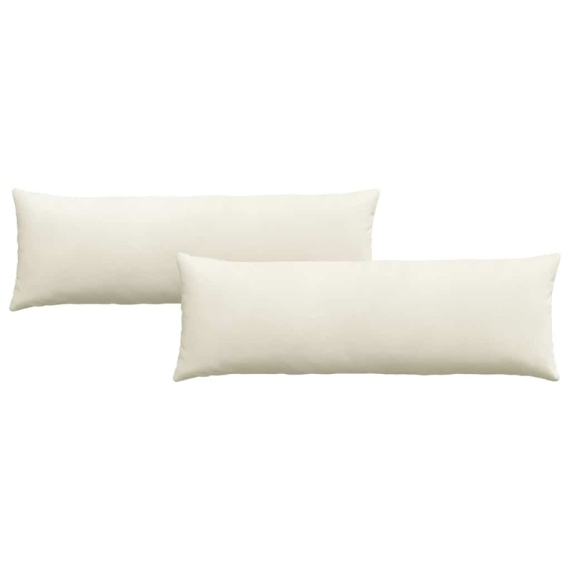 vidaXL Μαξιλάρι Καναπέ 2 pcs Κρεμ 120 x 40 cm Υφασμάτινο Κορντουρά