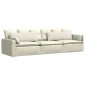 vidaXL Μαξιλάρι Καναπέ 2 pcs Κρεμ 120 x 40 cm Υφασμάτινο Κορντουρά