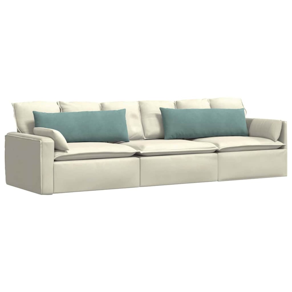 vidaXL Μαξιλάρι Καναπέ 2 pcs Θαλασσί 120 x 40 cm Υφασμάτινο Κορντουρά