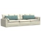 vidaXL Μαξιλάρι Καναπέ 2 pcs Θαλασσί 120 x 40 cm Υφασμάτινο Κορντουρά
