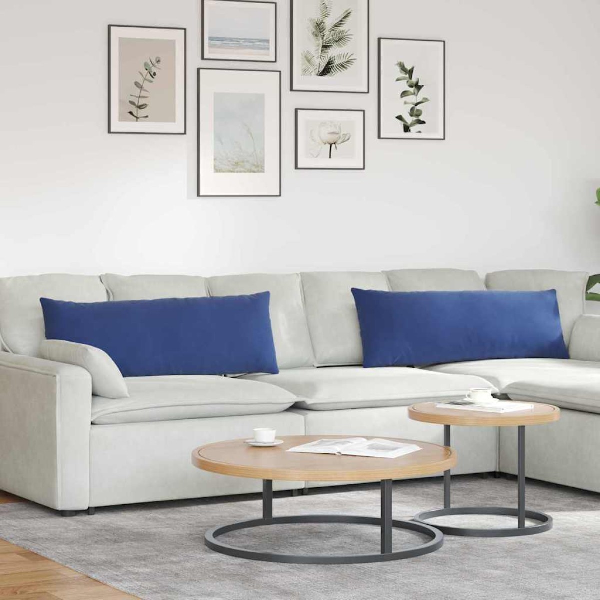vidaXL Μαξιλάρι Καναπέ 2 pcs Μπλε Αστυνομίας 120 x 40 cm