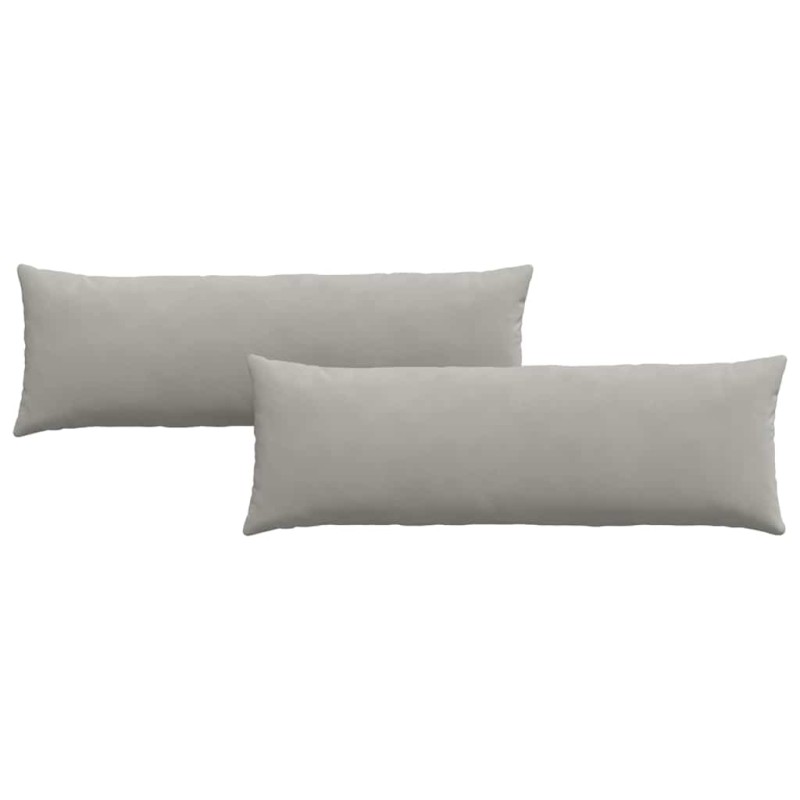 vidaXL Μαξιλάρι Καναπέ 2 pcs Ανοιχτό γκρι 120 x 40 cm ύφασμα