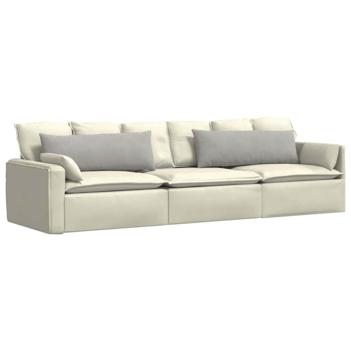vidaXL Μαξιλάρι Καναπέ 2 pcs Ανοιχτό γκρι 120 x 40 cm ύφασμα