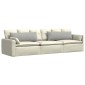 vidaXL Μαξιλάρι Καναπέ 2 pcs Ανοιχτό γκρι 120 x 40 cm ύφασμα