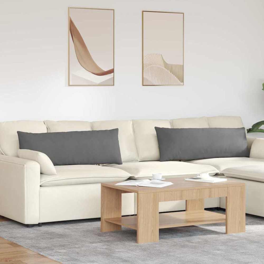 vidaXL Μαξιλάρι Καναπέ 2 pcs Σκούρο Γκρι 120 x 40 cm ύφασμα