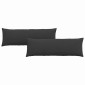 vidaXL Μαξιλάρι Καναπέ 2 pcs Μαύρο 120 x 40 cm ύφασμα