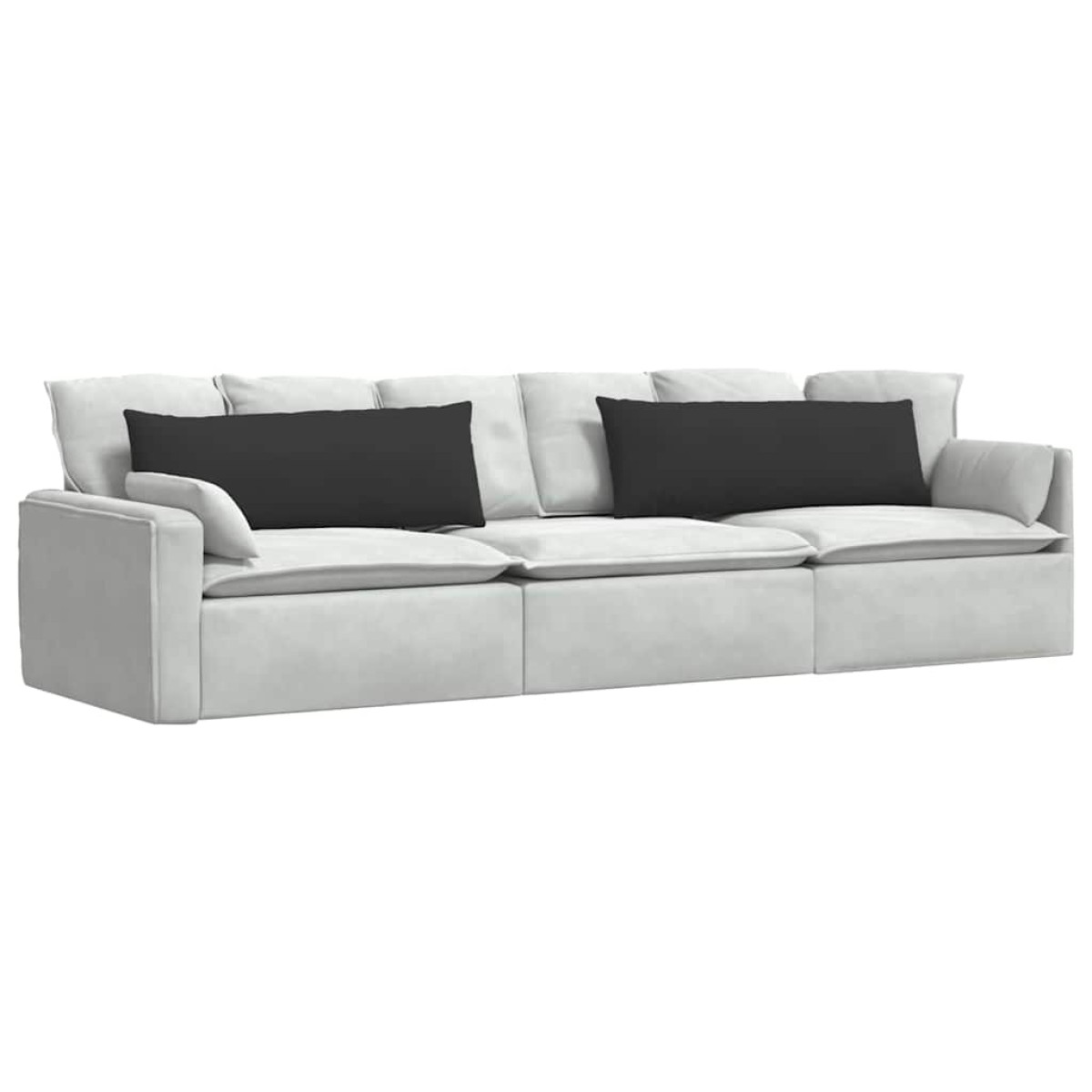 vidaXL Μαξιλάρι Καναπέ 2 pcs Μαύρο 120 x 40 cm ύφασμα