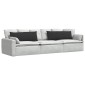 vidaXL Μαξιλάρι Καναπέ 2 pcs Μαύρο 120 x 40 cm ύφασμα