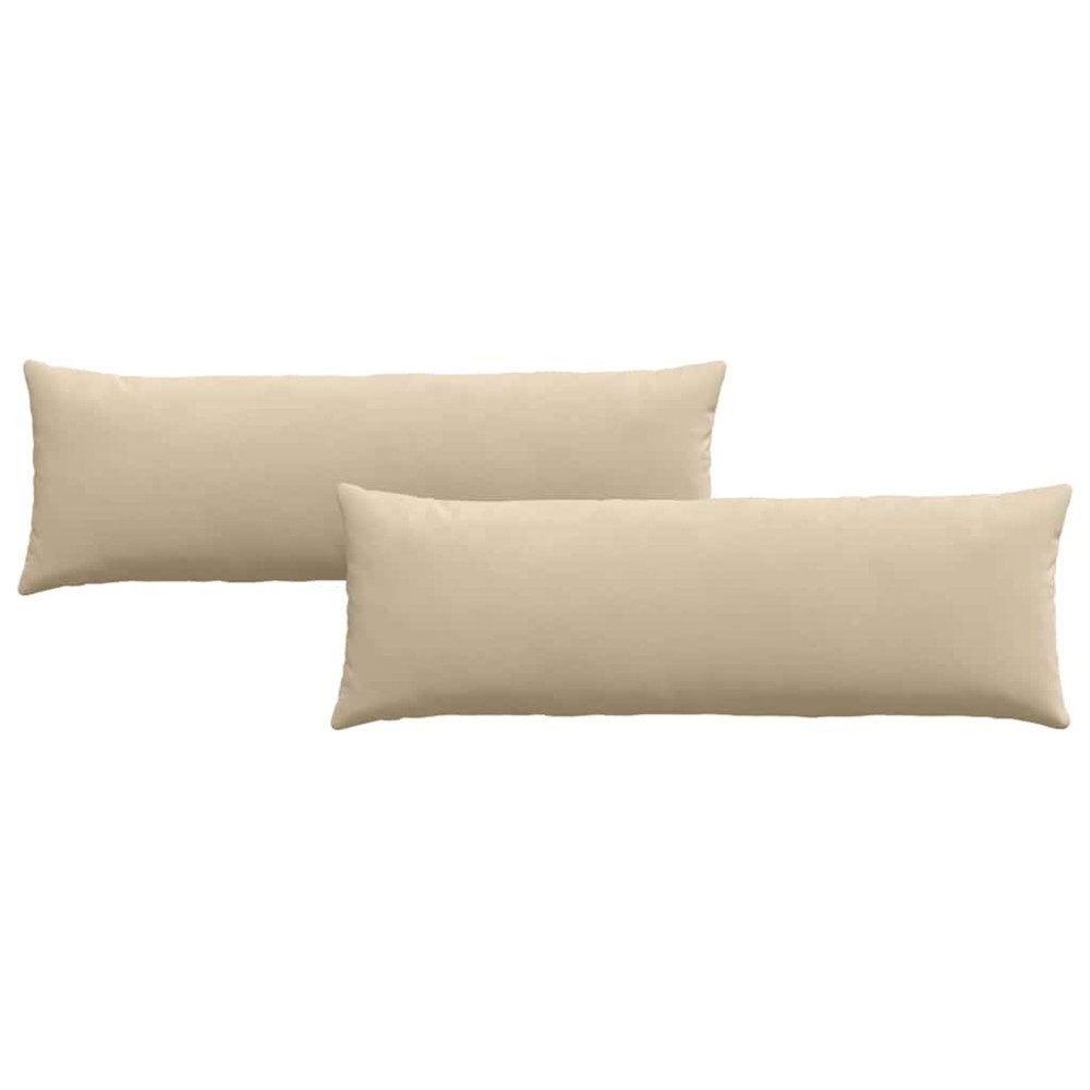 vidaXL Μαξιλάρι Καναπέ 2 pcs Κρεμ 120 x 40 cm ύφασμα