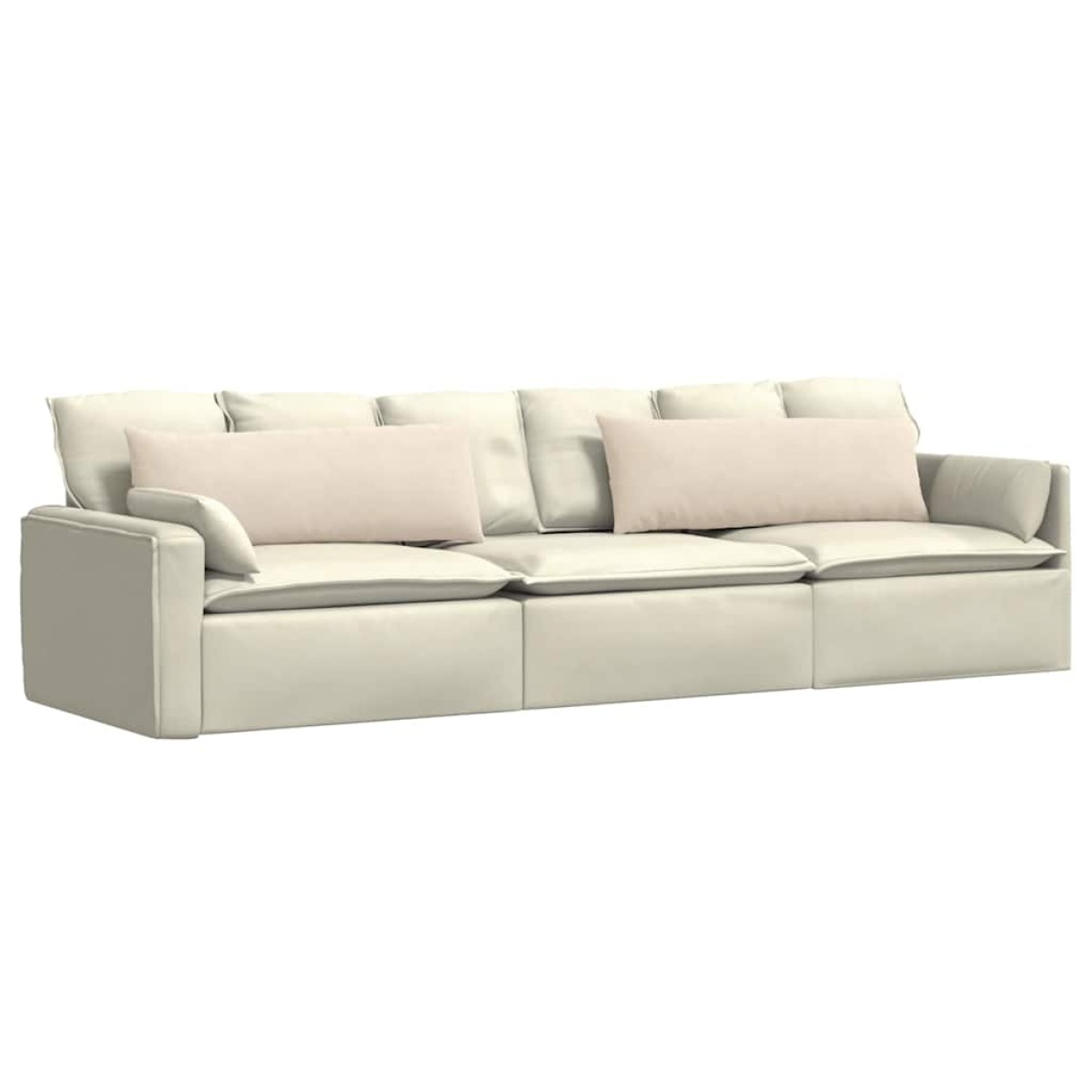 vidaXL Μαξιλάρι Καναπέ 2 pcs Μπεζ 120 x 40 cm ύφασμα