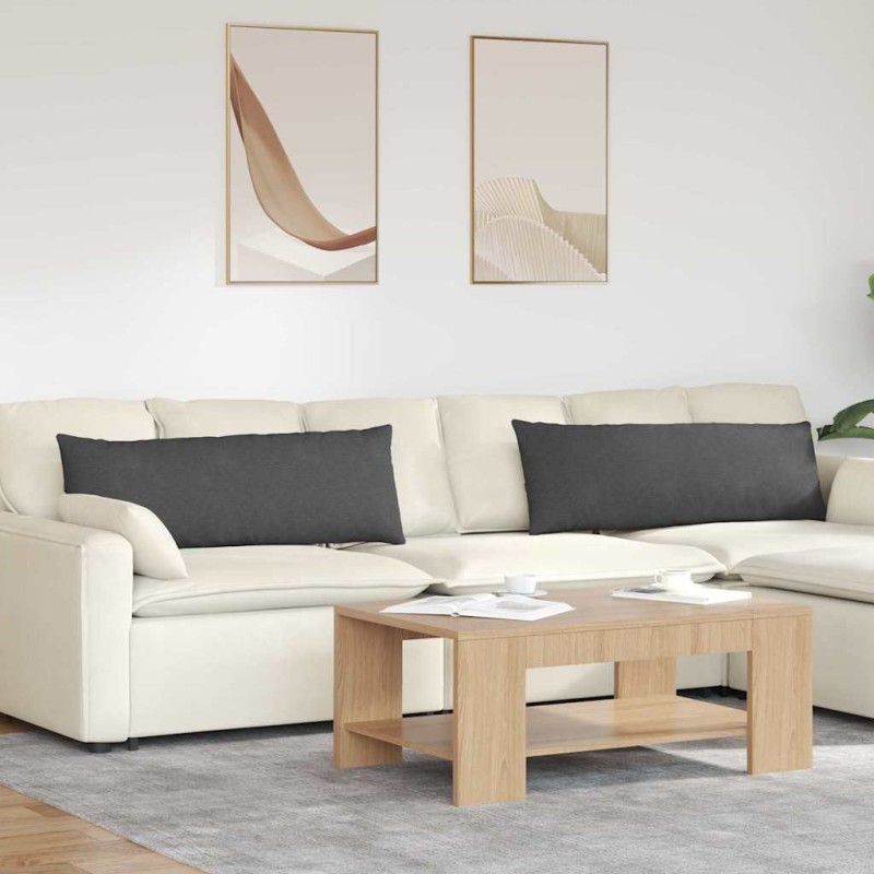 vidaXL Μαξιλάρι Καναπέ 2 pcs Σκούρο Γκρι 120 x 40 cm