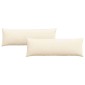 vidaXL Μαξιλάρι Καναπέ 2 pcs Κρεμ 120 x 40 cm Υφασμάτινο Κορντουρά