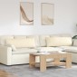 vidaXL Μαξιλάρι Καναπέ 2 pcs Κρεμ 120 x 40 cm Υφασμάτινο Κορντουρά