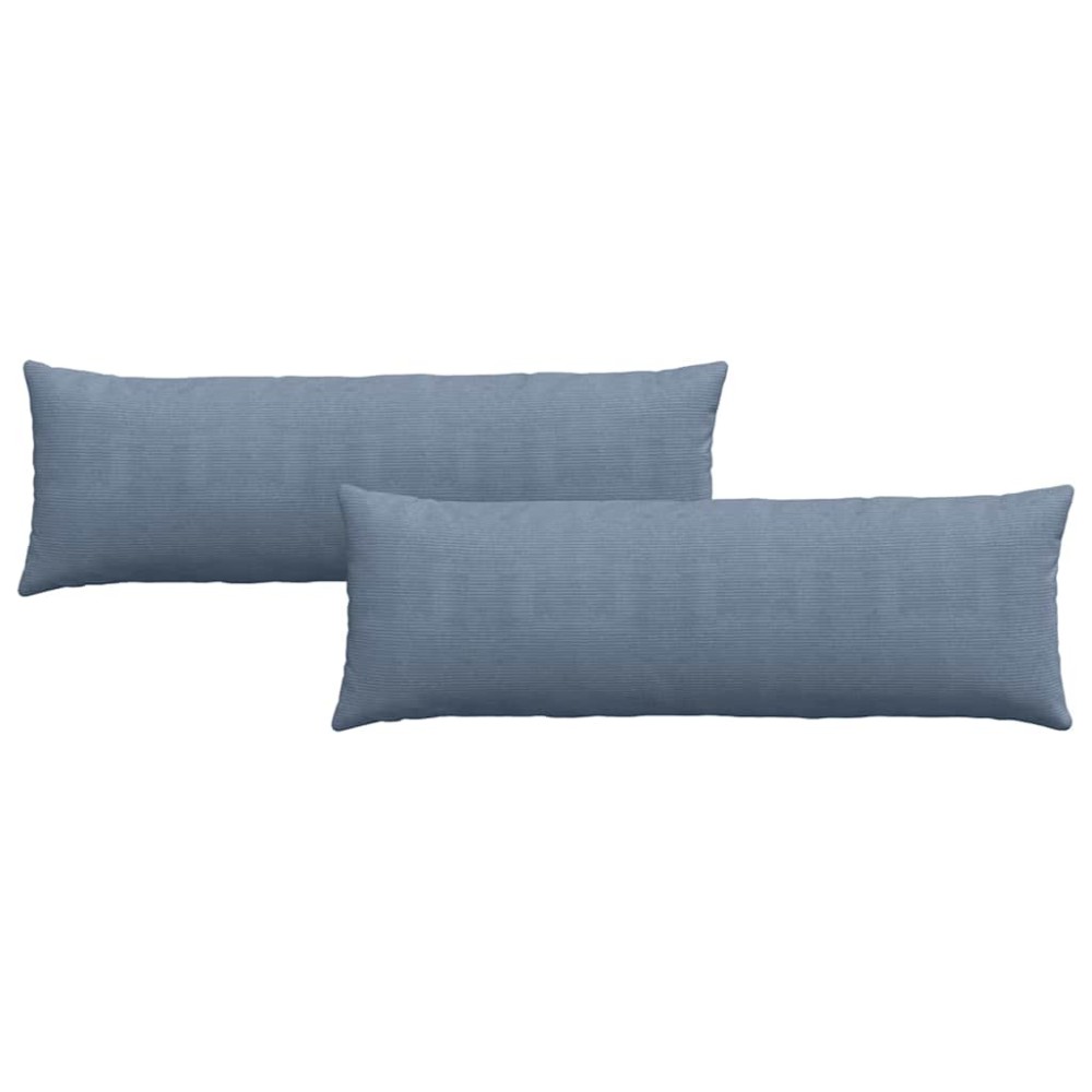 vidaXL Μαξιλάρι Καναπέ 2 pcs Μπλε 120 x 40 cm Υφασμάτινο Κορντουρά