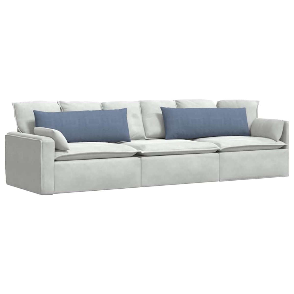vidaXL Μαξιλάρι Καναπέ 2 pcs Μπλε 120 x 40 cm Υφασμάτινο Κορντουρά