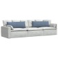 vidaXL Μαξιλάρι Καναπέ 2 pcs Μπλε 120 x 40 cm Υφασμάτινο Κορντουρά