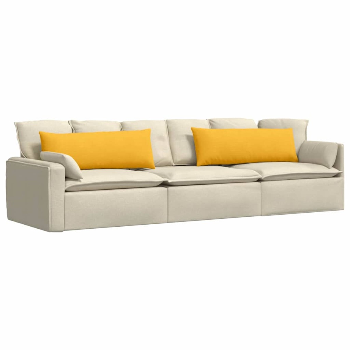 vidaXL Μαξιλάρι Καναπέ 2 pcs Απαλό Κίτρινο 120 x 40 cm