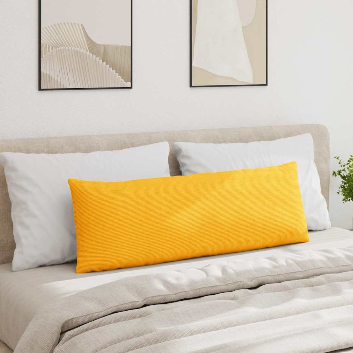 vidaXL Μαξιλάρι Καναπέ 2 pcs Απαλό Κίτρινο 120 x 40 cm