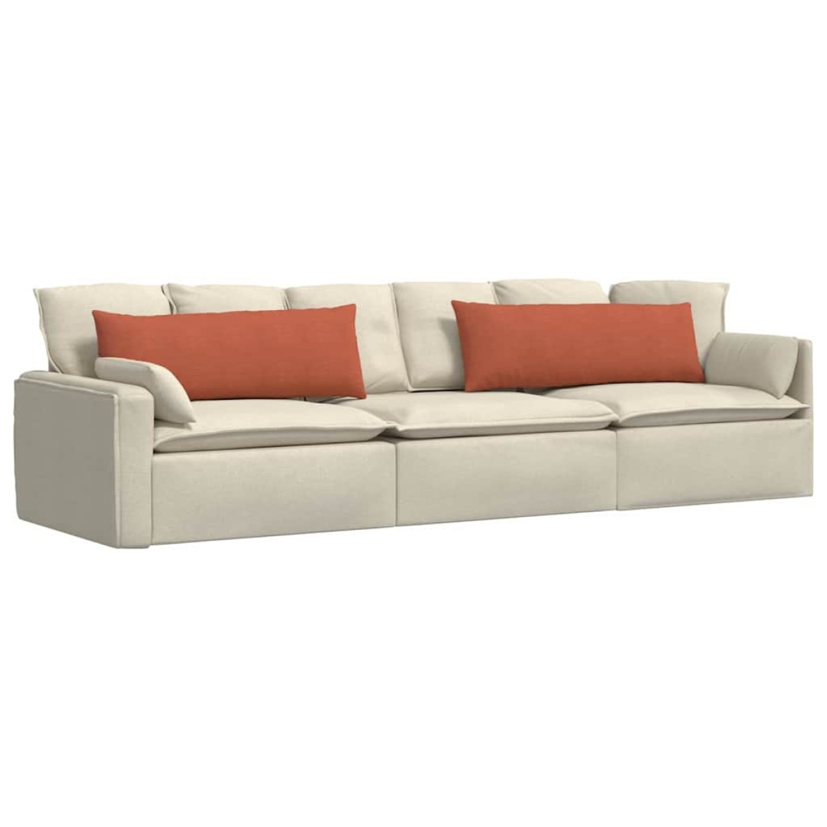 vidaXL Μαξιλάρι Καναπέ 2 pcs Κόκκινο Πορτοκαλί 120 x 40 cm