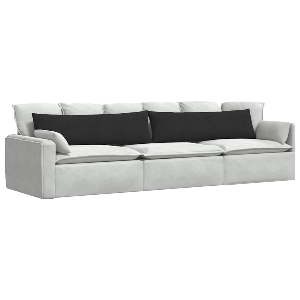 vidaXL Μαξιλάρι Καναπέ 2 τμχ. ύφασμα Μαύρο 145 x 40 εκ.