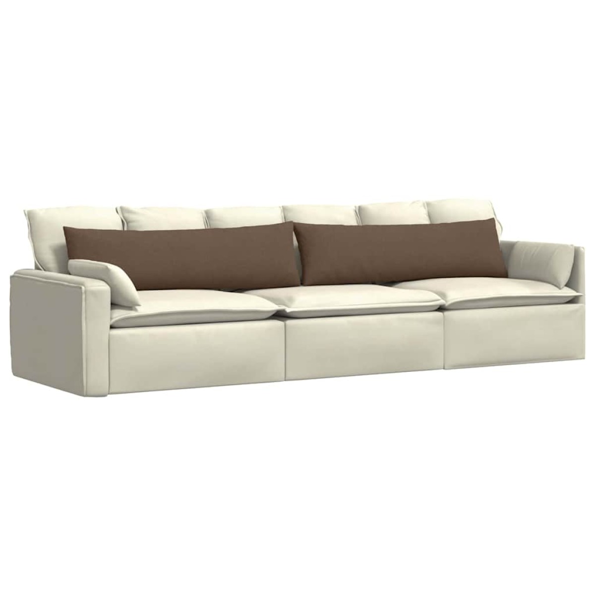 vidaXL Μαξιλάρι Καναπέ 2 τμχ. ύφασμα Καφέ 145 x 40 εκ.
