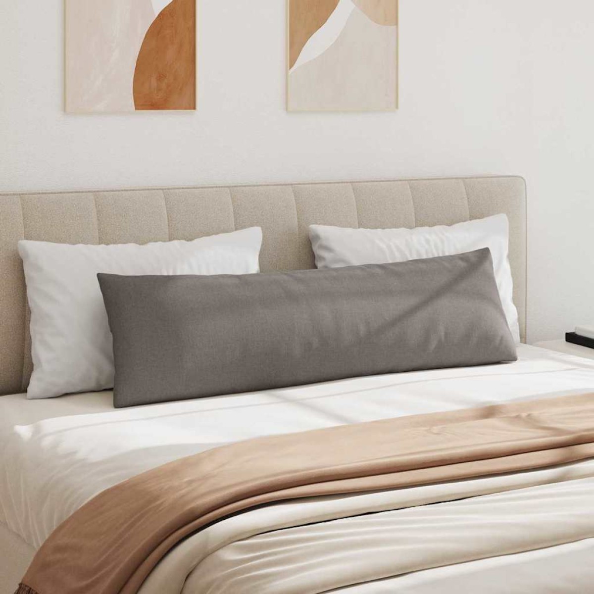 vidaXL Μαξιλάρι Καναπέ 2 τμχ. ύφασμα Taupe 145 x 40 εκ.