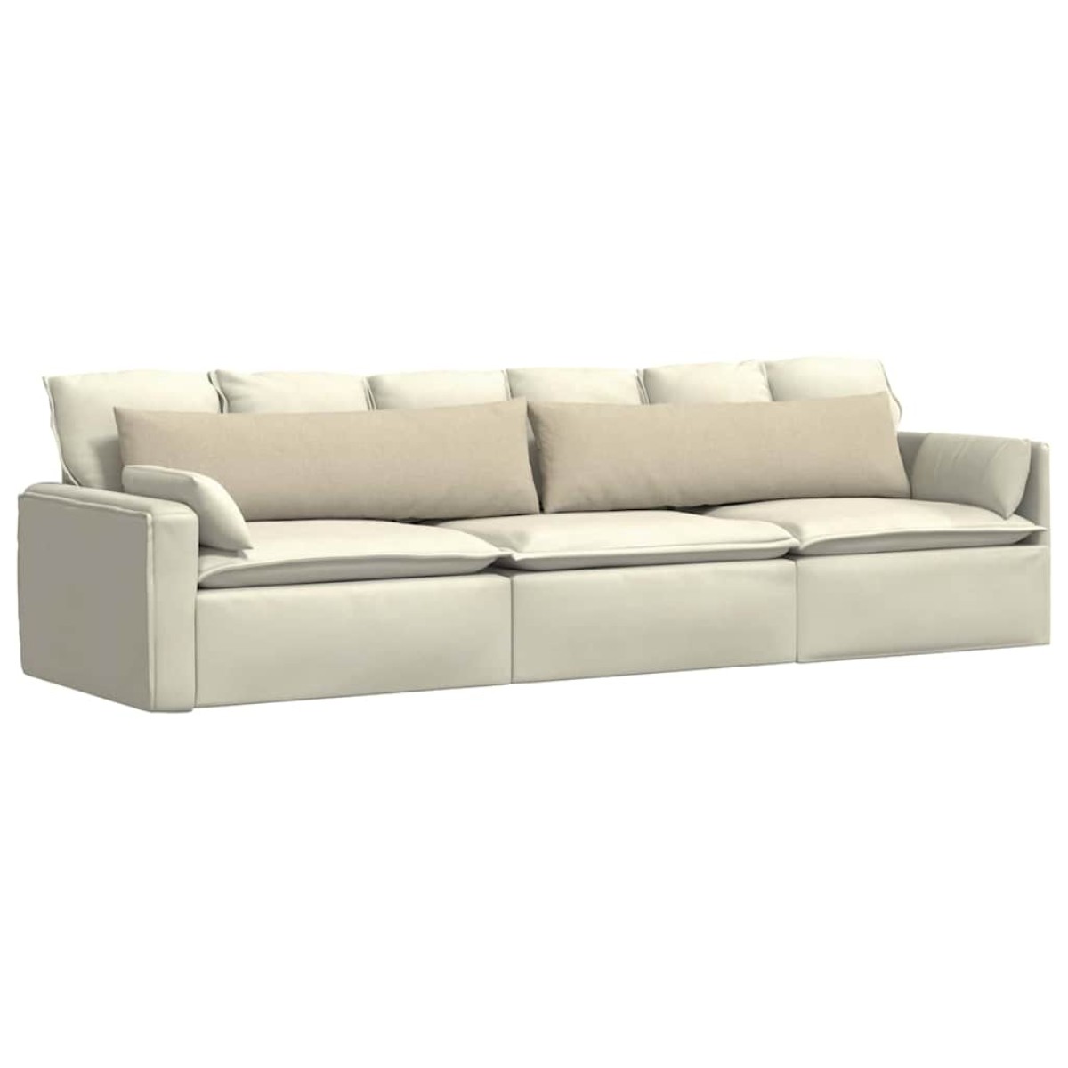 vidaXL Μαξιλάρι Καναπέ 2 τμχ. ύφασμα Κρεμ 145 x 40 εκ.