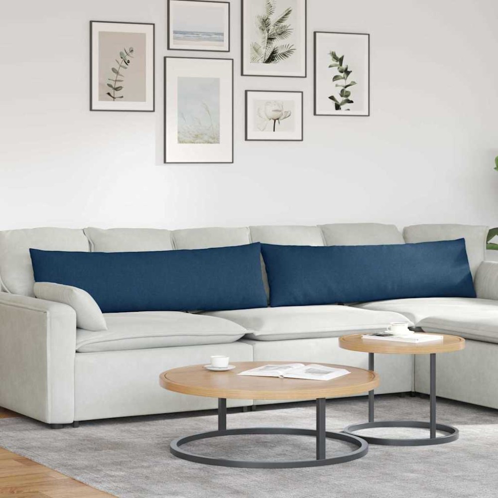 vidaXL Μαξιλάρι Καναπέ 2 τμχ. ύφασμα Μπλε 145 x 40 εκ.