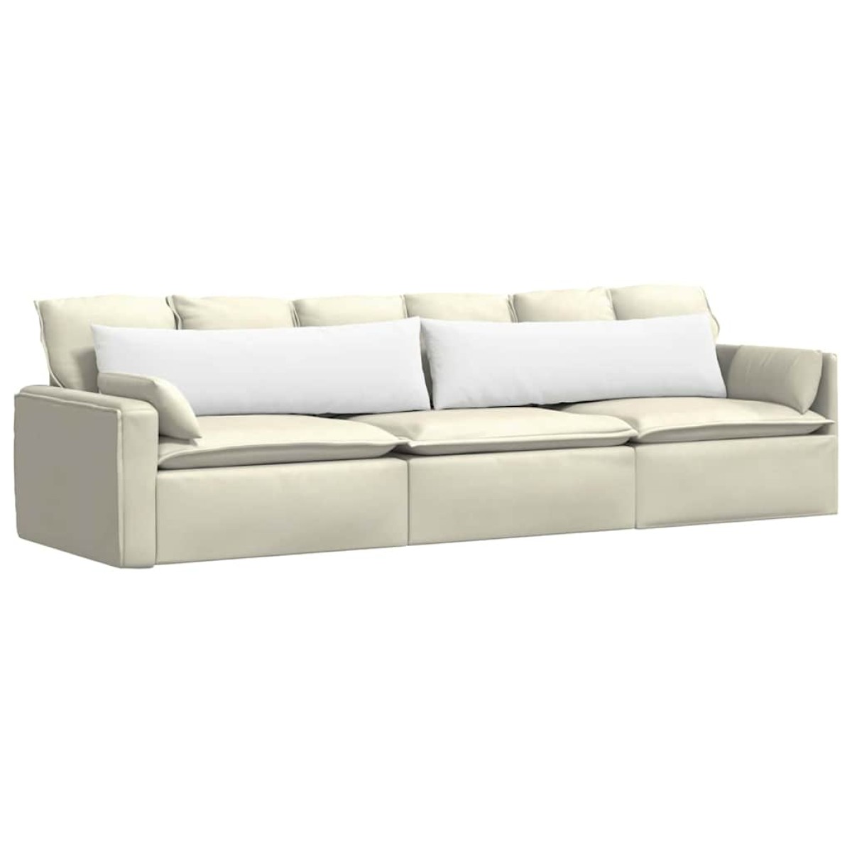 vidaXL Μαξιλάρι Καναπέ 2 τμχ. ύφασμα Λευκό 145 x 40 εκ.